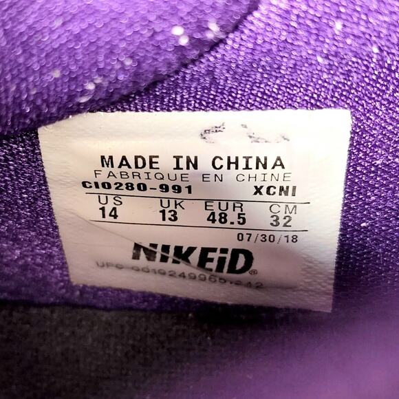 Nike iD Zoom Paul George PG 2 Basketball Shoes C10280-991 Mens Sz 14 SINGLE SHOE - Picture 9 of 11